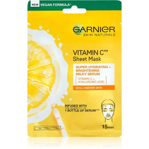 Garnier Skin Naturals Vitamin C Brightening and Moisturising Sheet Mask with Vitamin C 28 G