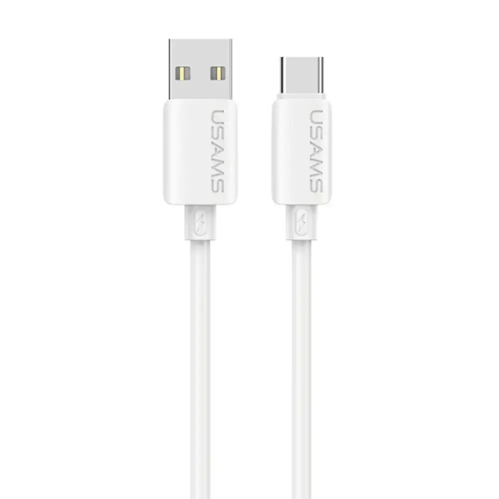 USAMS U98 datu pārraides un uzlādes vads | USB-A uz USB-C | 15W | balts