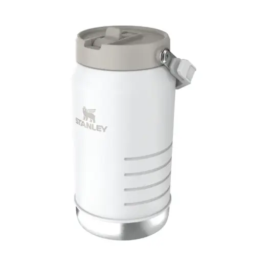 Õlekõrrega termospudel The IceFlow Flip Straw 2.0 kann 1,90L valge
