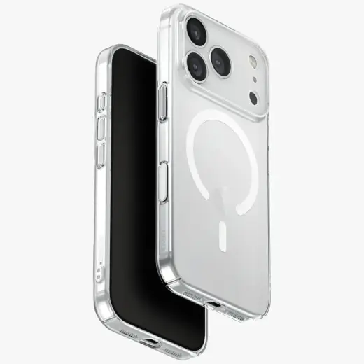 UNIQ Airsuit telefona dėklas su MagSafe funkcija, skirtas iPhone 17 Pro, skaidrus