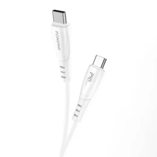 USB-C to USB-C cable Foneng X73, 60W, 1m (white)