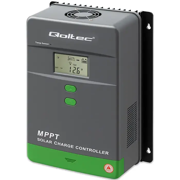 Qoltec Solar Charge Controller MPPT with Temperature Sensor 80A | 12V / 24V | LCD | Bluetooth | APP | GEL | LiFePO4