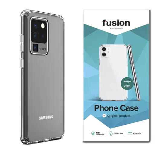 Fusion Ultra Clear Series 2 mm Izturīgs Silikona Aizsargapvalks Samsung G980 | G981 Galaxy S20 | S20 5G Caurspīdīgs (EU Blister)