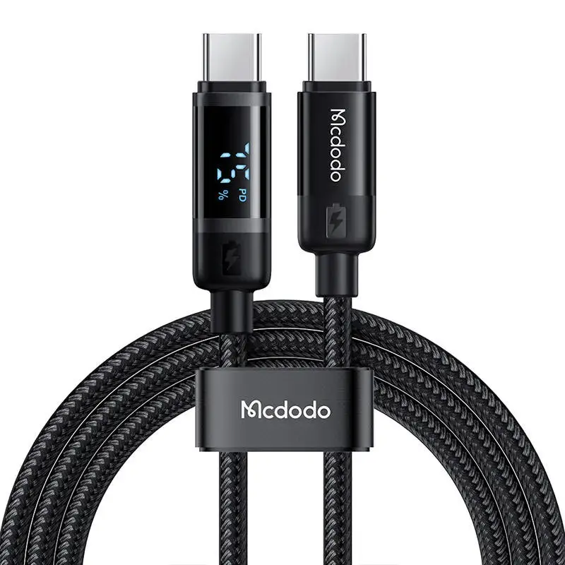 Mcdodo CA-5780 data transfer and charging cable | USB-C to USB-C | 60W | with LED display | 1.2m | black