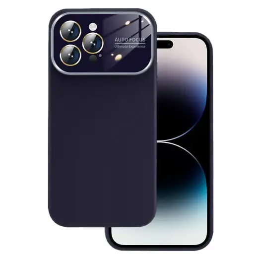 Soft Silicone Lens Case for Iphone 14 Pro Max purple