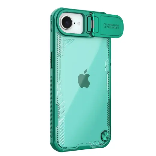 Nillkin Iceblade Prop telefono dėklas su stovu ir MagSafe palaikymu iPhone 16e žalias
