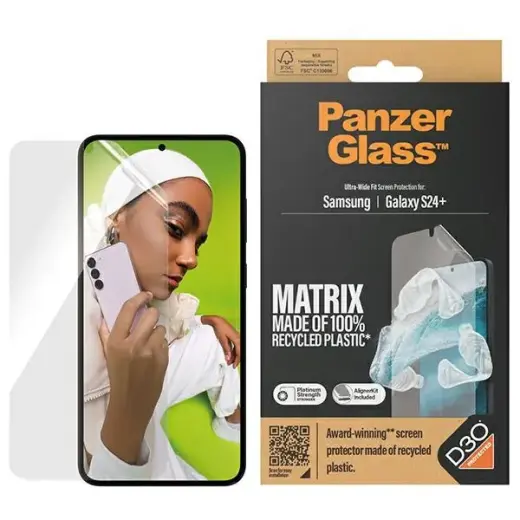 PanzerGlass Ultra-Wide Fit защитное стекло для телефона Samsung Galaxy S24 Plus S926 D3O с аппликатором