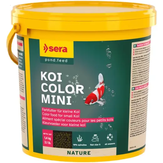 Barība dīķa zivīm - Sera KOI Color Mini, 3800ml (930g)