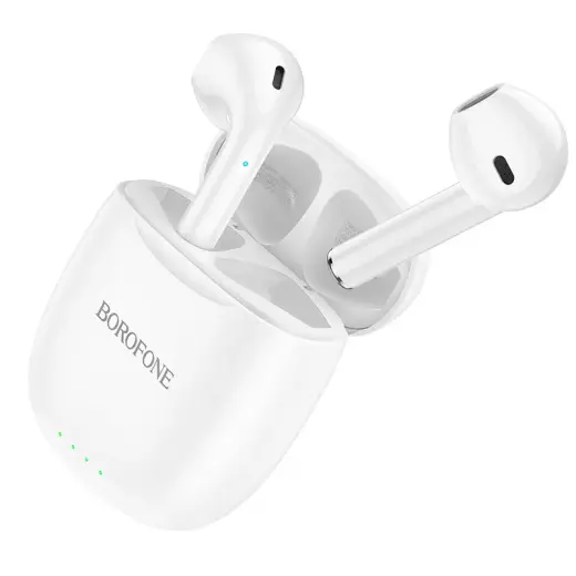 Borofone BW17 bezvadu austiņas TWS baltas