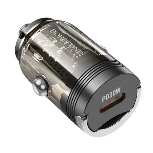 Borofone Car charger BZ29 Ray - Type C - PD 30W 3A transparent-black