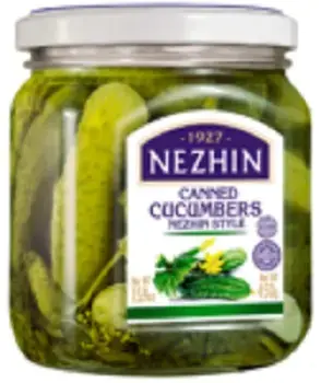 Gurķi marinēti NIZHYN , (5-7 cm), 450g/230g