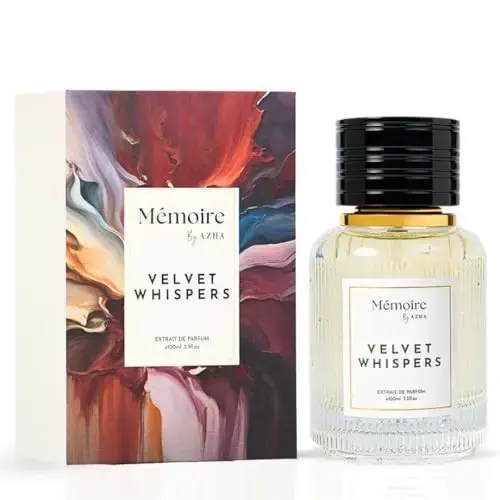 Azha Velvet Whispers Long Lasting Arabian Perfumes for Women – Extrait De Parfum Spray 100 ML (3.4 OZ) - Elegant Ladies Perfume with Vanilla, Rose &