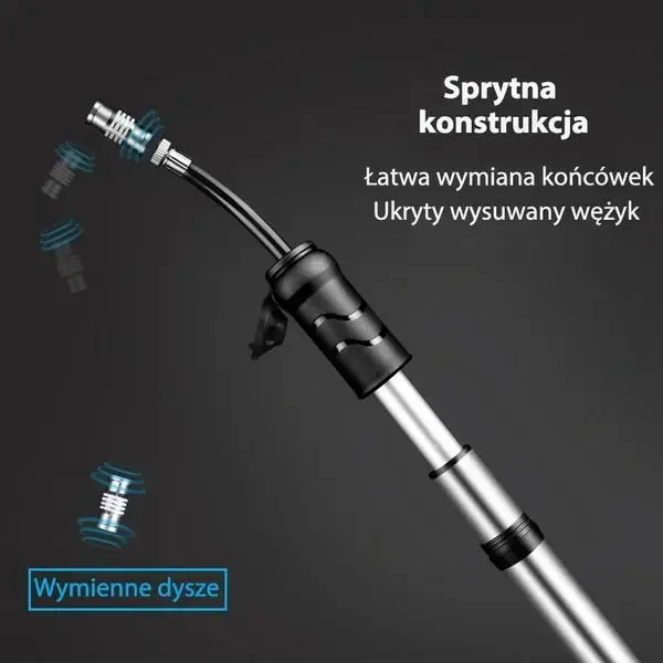 WILDMAN Pompka rowerowa ręczna GK1 aluminiowa czarna|black