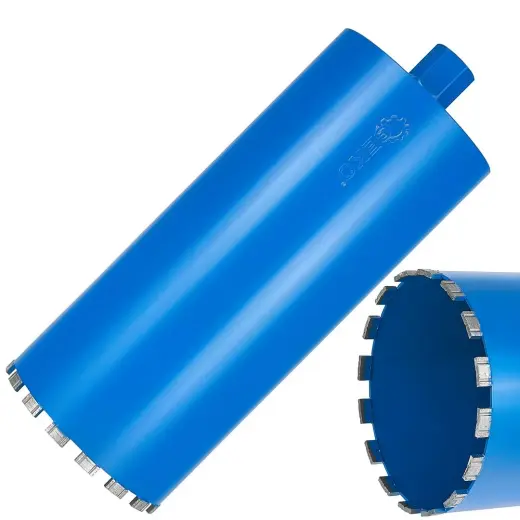 Dimanta kroņurbis mitrai un sausai urbšanai 182x10x450mm 16 segmenti 1.1/4"