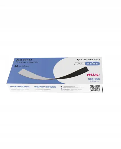 Staleks Expert Hrubost 100/180 Disposable Double-sided Files PapmAm Mix 50 Pieces