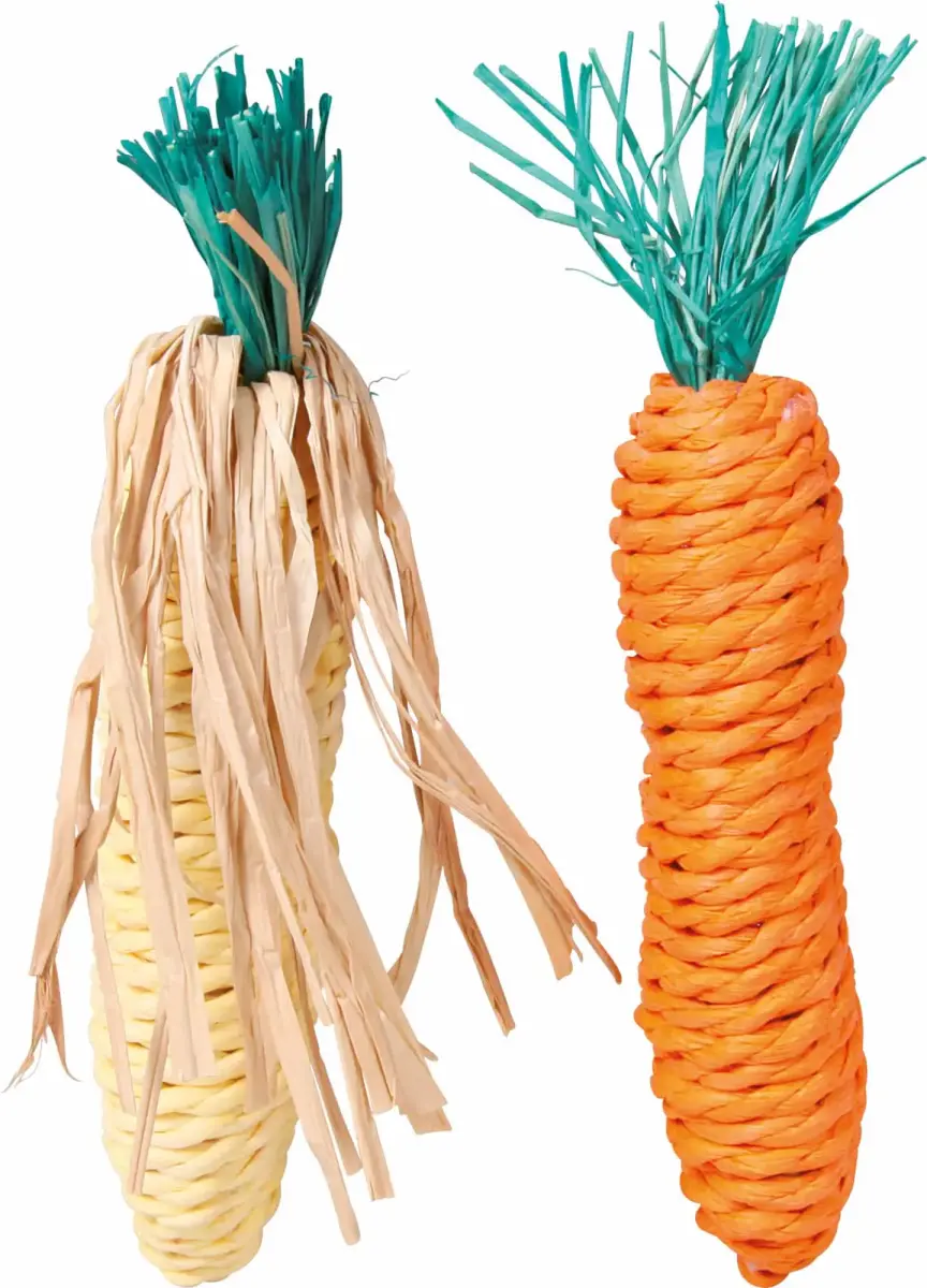 Rotaļlieta grauzējiem : TRIXIE salmu dārzeņi, 2*15 cm