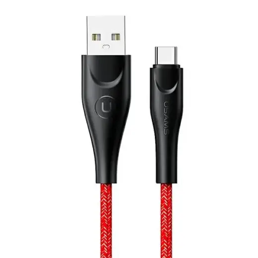 USAMS SJ395USB02 data transfer and charging cable | USB-A to USB-C | 10W | 2m | red
