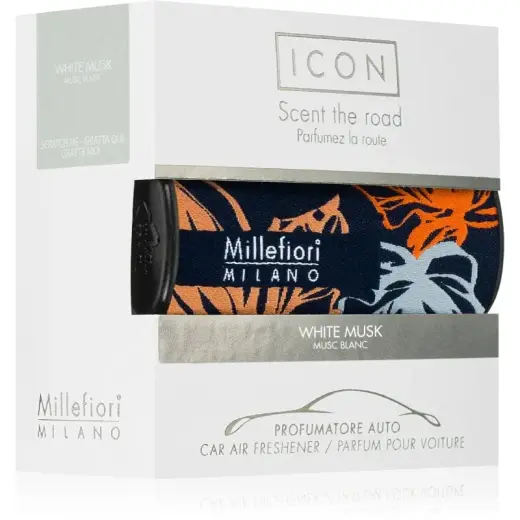 Millefiori Milano Icon Car Air Freshener White Musk Floral Fabric