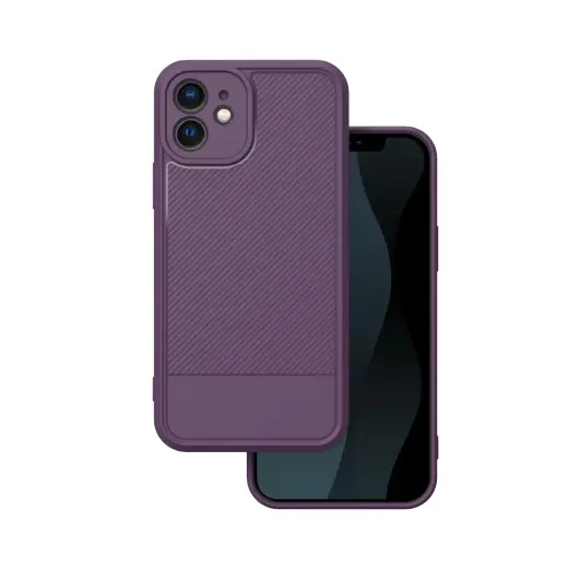 Simple Carbon maciņš telefonam iPhone 12 violets