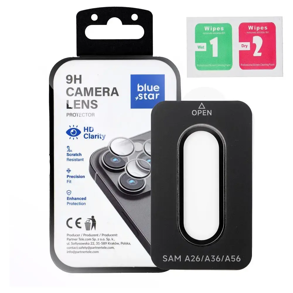Blue Star Tempered Glass Camera Lens