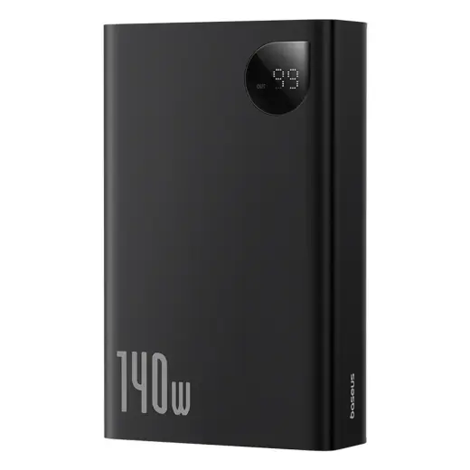 Baseus Adaman 24000mAh 140W Powerbank with Digital Display and Baseus Superior USB-C 240W (48V/5A) 1m Cable - Black