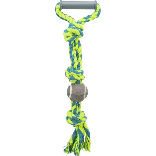 Rotaļlieta suņiem : Trixie Denta Fun tennis ball on a rope, tugger, ø 6 cm|50 cm