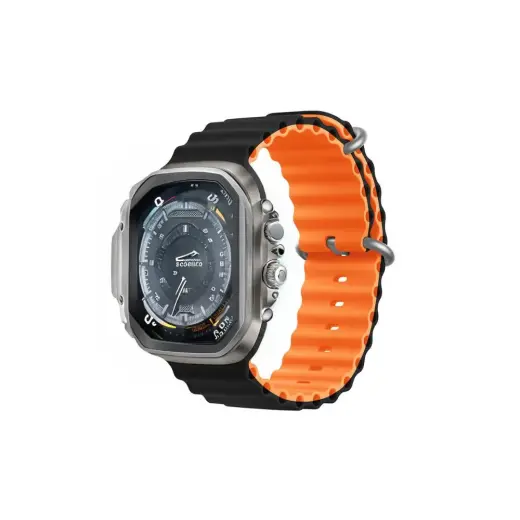 Devia Deluxe Sport6 ремешок для умных часов Apple Watch (38/40/41 mm) | силиконовый | чёрный/оранжевый