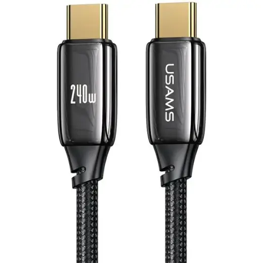 USAMS SJ581USB01 data transfer and charging cable | USB-C to USB-C | 240W | 2m | black