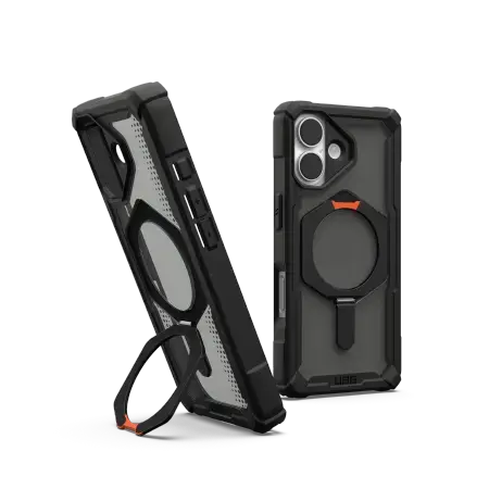 UAG Plasma XTE MagSafe case for iPhone 17 - black and orange