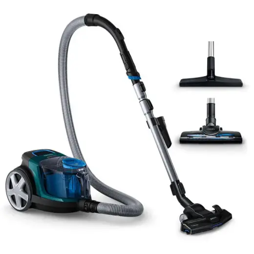 PHILIPS PowerPro Compact bezmaisu putekļsūcējs, 900 W (zils)