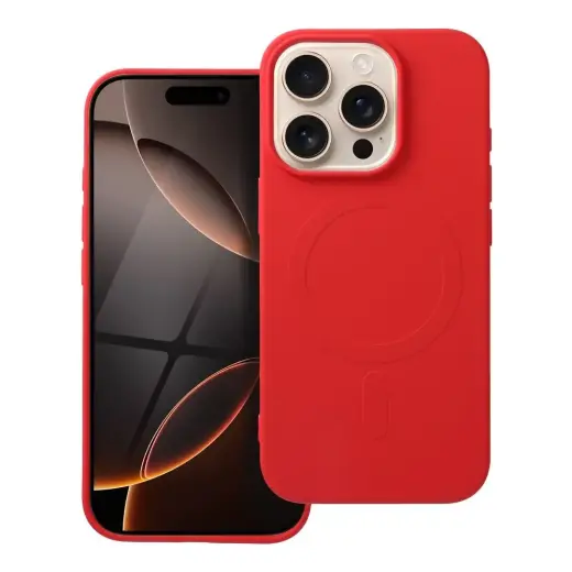 Silicone Mag Cover (big hole) maciņš ar MagSafe atbalstu telefonam iPhone 16 Pro sarkans