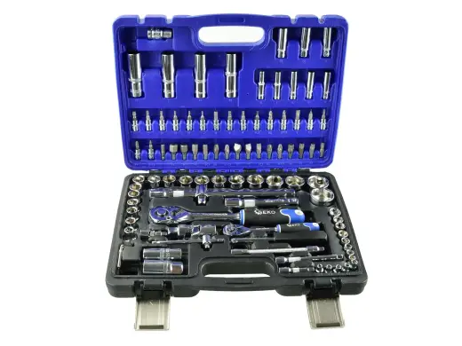 GEKO Mehaanikute tööriistade komplekt poleeritud CrV 94 tk 1/2" & 1/4" ajam