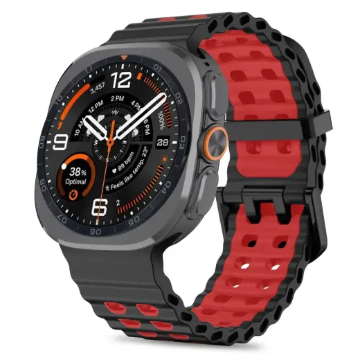 Tech-Protect IconBand Pro išmaniojo laikrodžio dirželis Galaxy Watch Ultra 1/2 (47 mm) | juodas/raudonas