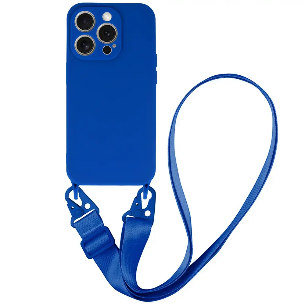 Strap Silicone Case for Iphone 12 design 2 blue