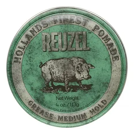 Green Grease Medium Hold Pomade by Reuzel for Men - 4 Oz Pomade