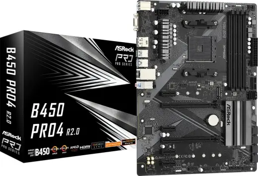 B450 PRO4 R2.0 AM4 4DDR 4 DP|HDMI M.2 USB3.2 AT