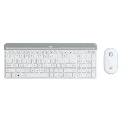 Logitech Slim Wireless Combo MK470 - keyboard and mouse set - QWERTZ - German - off-white