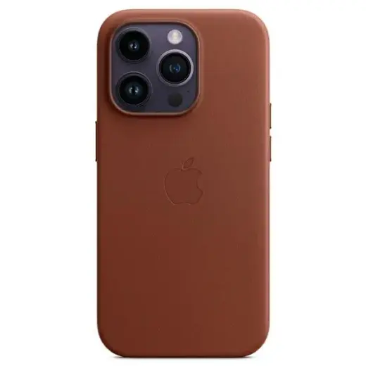 Etui Apple MPPK3ZM|A iPhone 14 Pro 6,1" umbra|umber Leather Case MagSafe