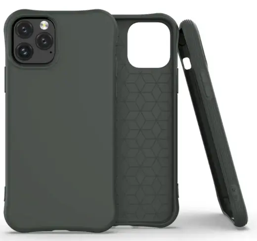 Fusion Solaster Back Case Silikona Aizsargapvalks Priekš Apple iPhone 11 Pro Max Tumši Zaļš