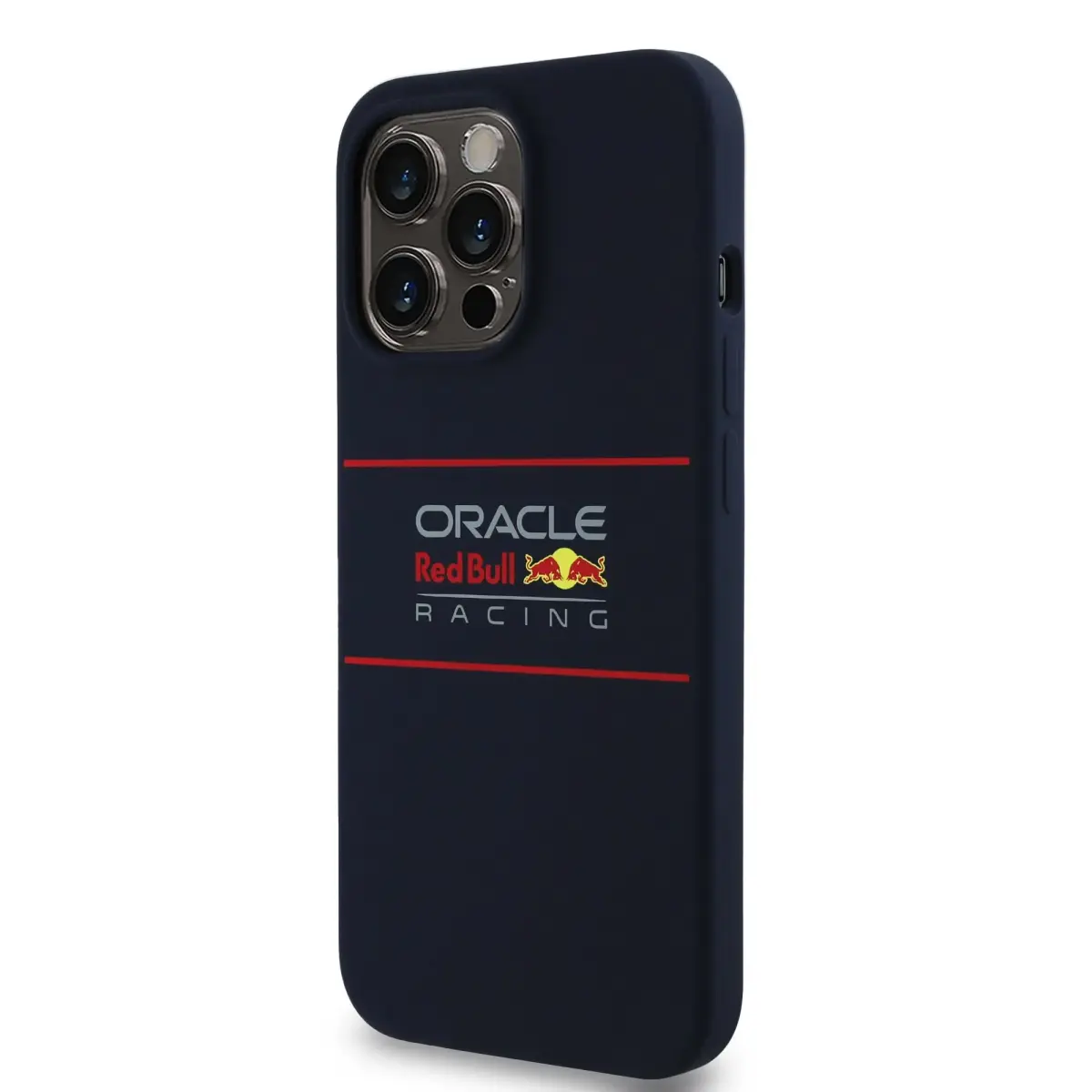 Red Bull Silicone Horizontal Logo phone case for iPhone 13 Pro with MagSafe support navy
