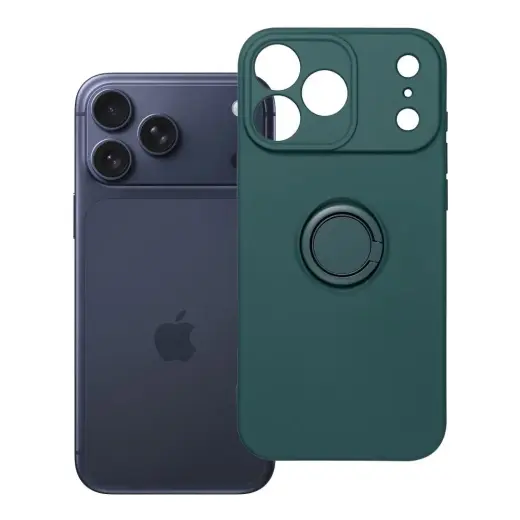 Silicone ring telefoni ümbris alusega iPhone 17 Pro Max | iPhone 18 Pro Max roheline