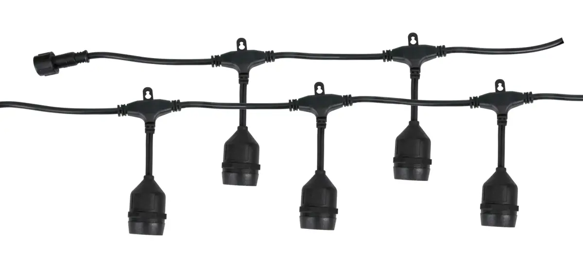 Dekoratīva lampu virtene, 15m gara, bez spuldzēm