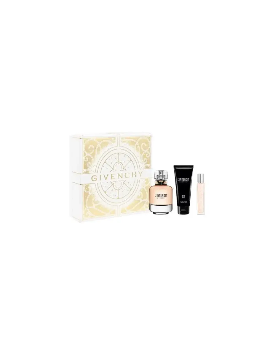 Givenchy L'interdit Eau Parfum 80ml Leche Corporal 75ml Spray Viaje 12,5