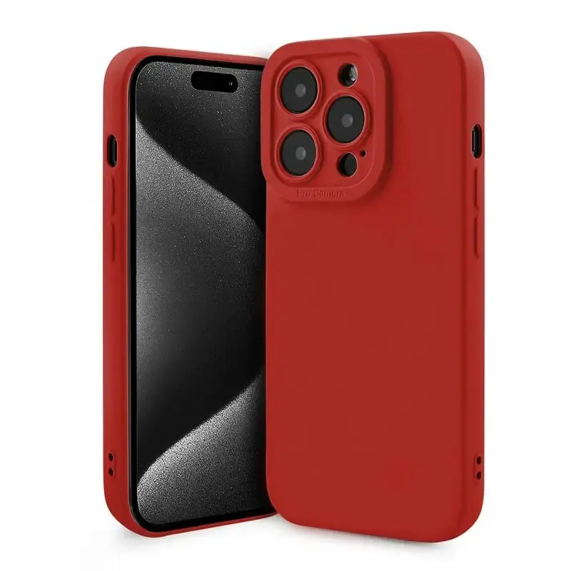 Fusion Softy izturīgs silikona aizsargapvalks Apple iPhone 14 sarkans