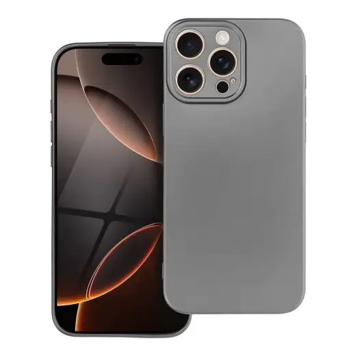 Metallic maciņš telefonam iPhone 16 Pro Max pelēks