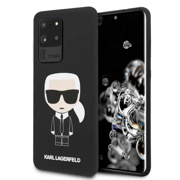 Karl Lagerfeld KLHCS69SLFKBK S20 Ultra G988 hardcase czarny|black Silicone Iconic