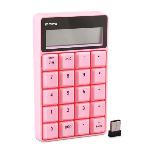 Wireless numeric keypad | calculator MOFII SK-657AG 2.4G (Pink)