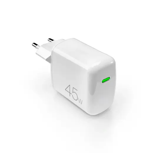 Puro Super Mini tīkla lādētājs | 45W | PD | GaN | USB-C | balts