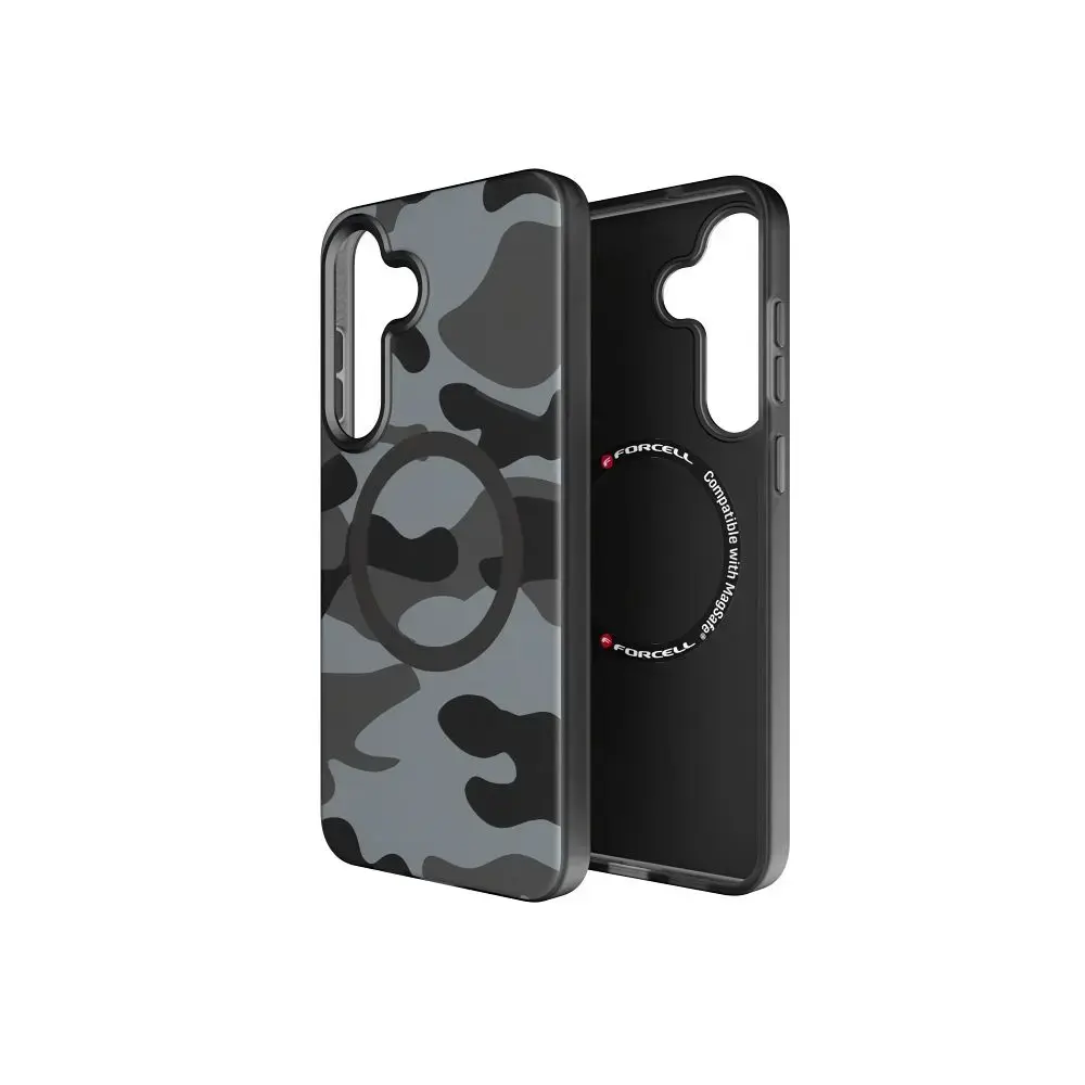 Forcell F-Protect Levels Dual Layer 4D maciņš ar MagSafe atbalstu telefonam Samsung Galaxy S25+ (S936) melns (Military)