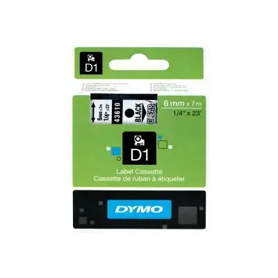 Dymo Schriftband 43610 Clear Black Schwarz (S0720770)